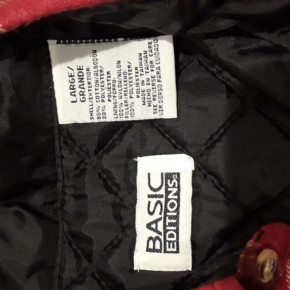 Basic Editions Large Red/Black/White Insulated Fl… - image 4